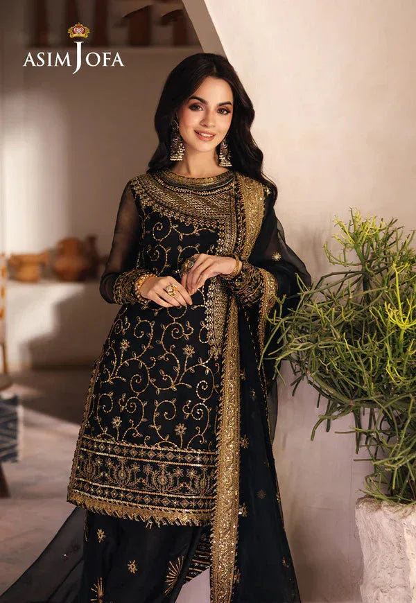 Asim Jofa | Heeriye | AJHE-04 EMBROIDERED ORGANZA 3 PCS - Aqsa Fabrics