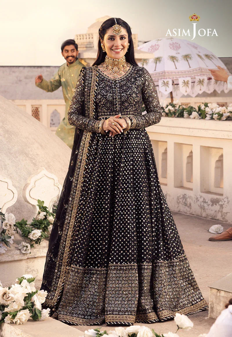 Shehnai by Asim Jofa Embroidered Chiffon 3Pc Suit AJSH-01 - Aqsa Fabrics
