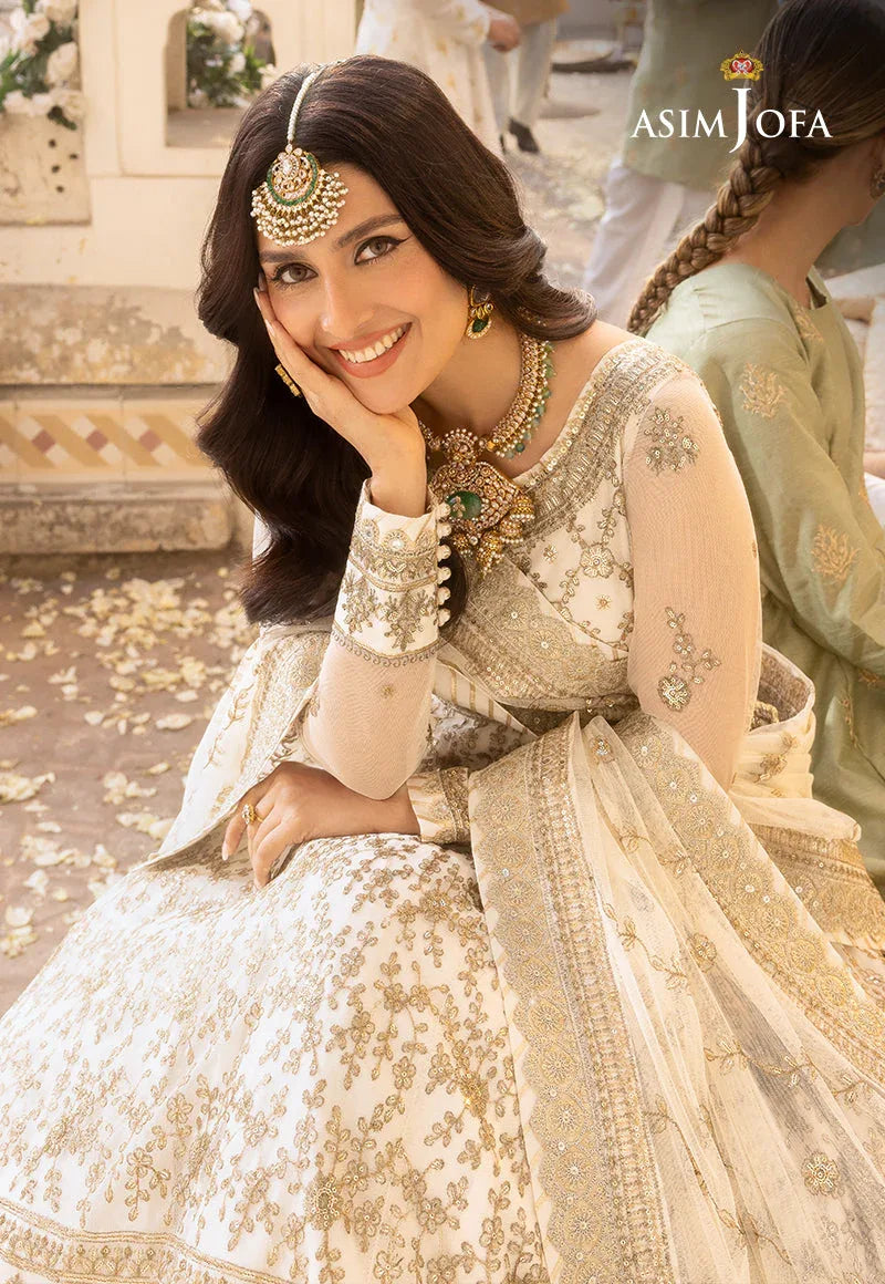 Shehnai by Asim Jofa Embroidered Net 3Pc Suit AJSH-03 - Aqsa Fabrics
