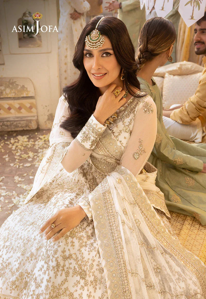 Shehnai by Asim Jofa Embroidered Net 3Pc Suit AJSH-03 - Aqsa Fabrics