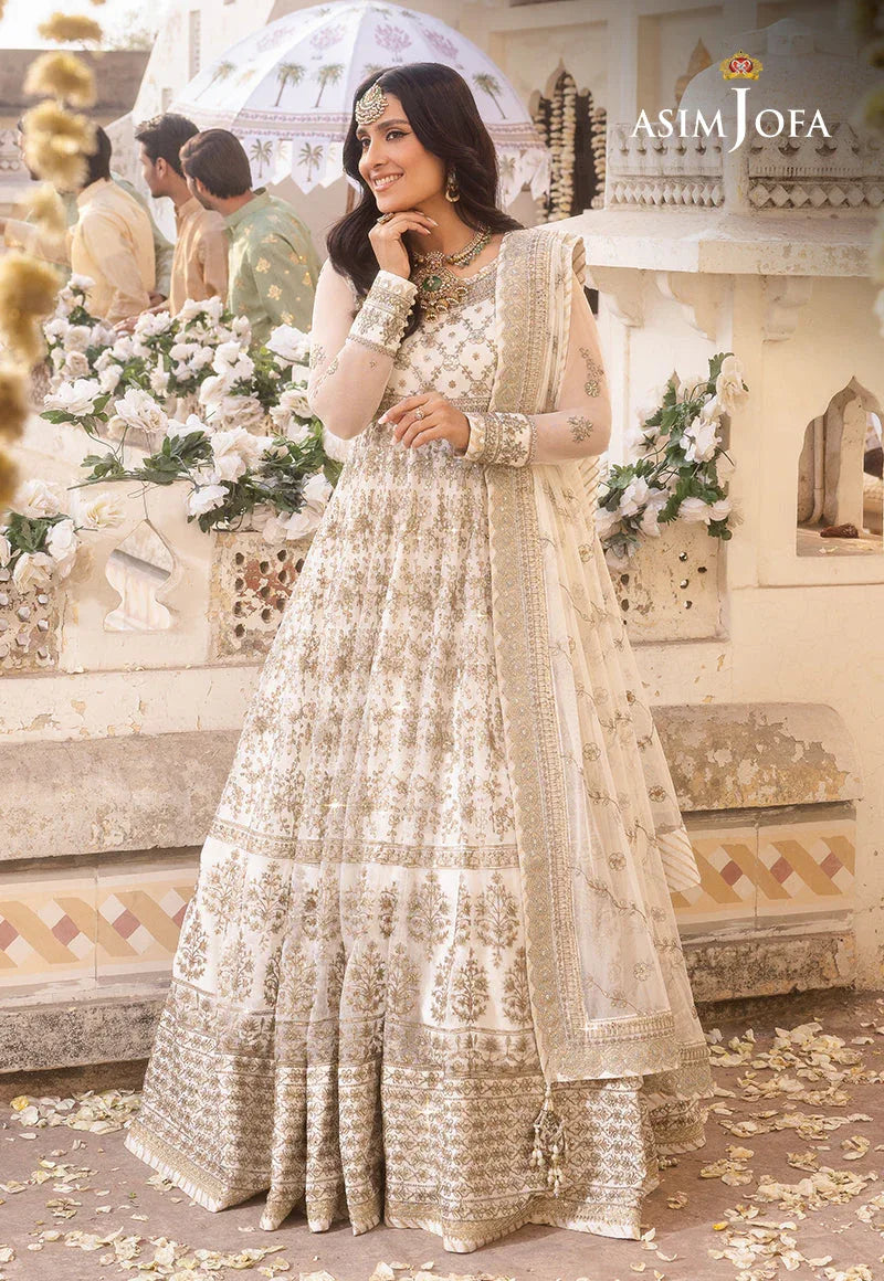 Shehnai by Asim Jofa Embroidered Net 3Pc Suit AJSH-03 - Aqsa Fabrics