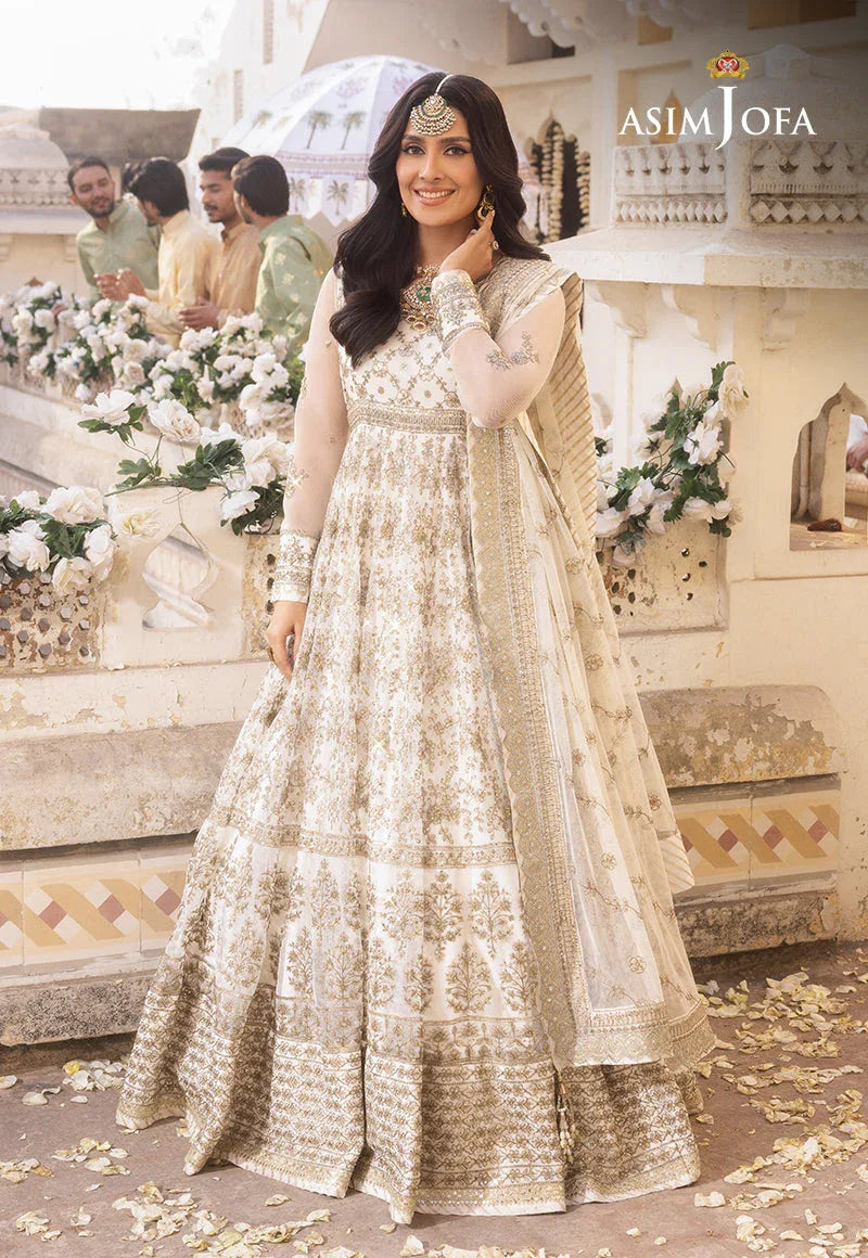 Shehnai by Asim Jofa Embroidered Net 3Pc Suit AJSH-03 - Aqsa Fabrics