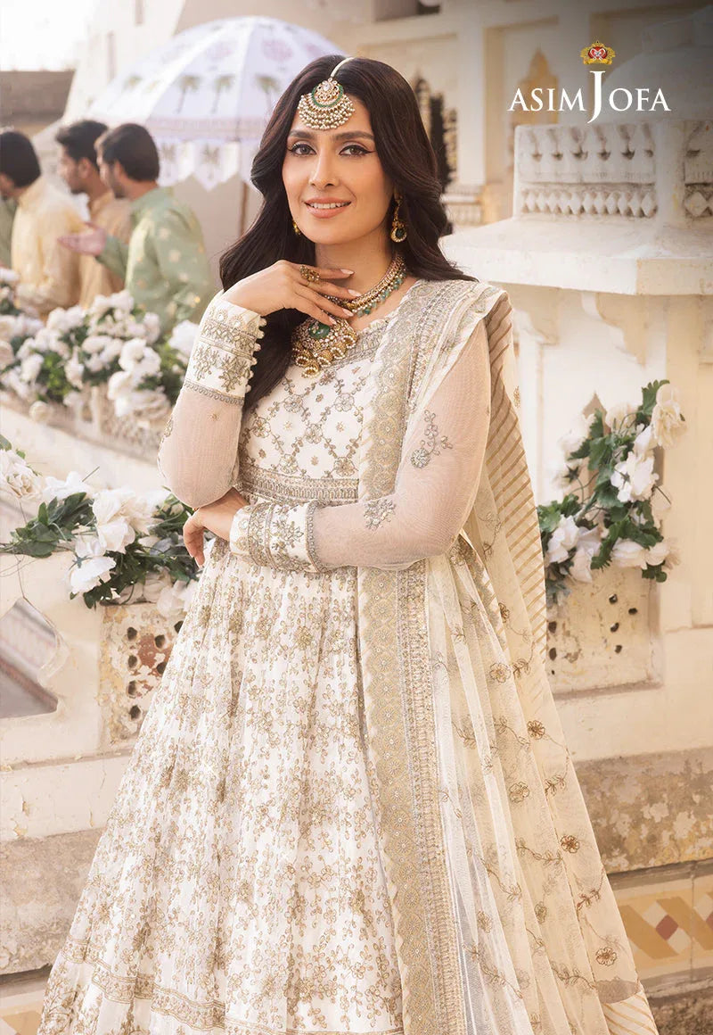 Shehnai by Asim Jofa Embroidered Net 3Pc Suit AJSH-03 - Aqsa Fabrics