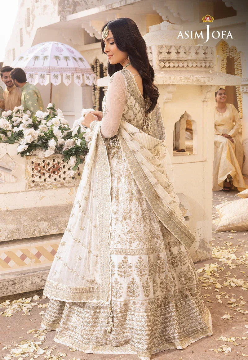Shehnai by Asim Jofa Embroidered Net 3Pc Suit AJSH-03 - Aqsa Fabrics