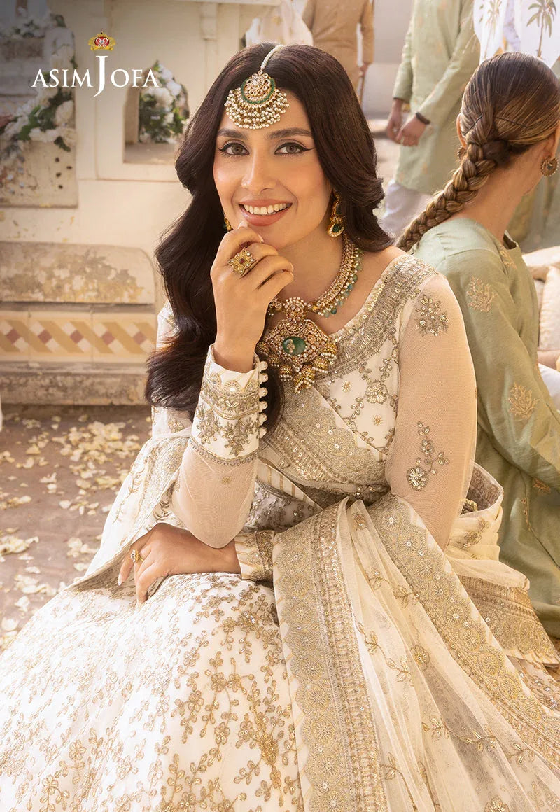 Shehnai by Asim Jofa Embroidered Net 3Pc Suit AJSH-03 - Aqsa Fabrics