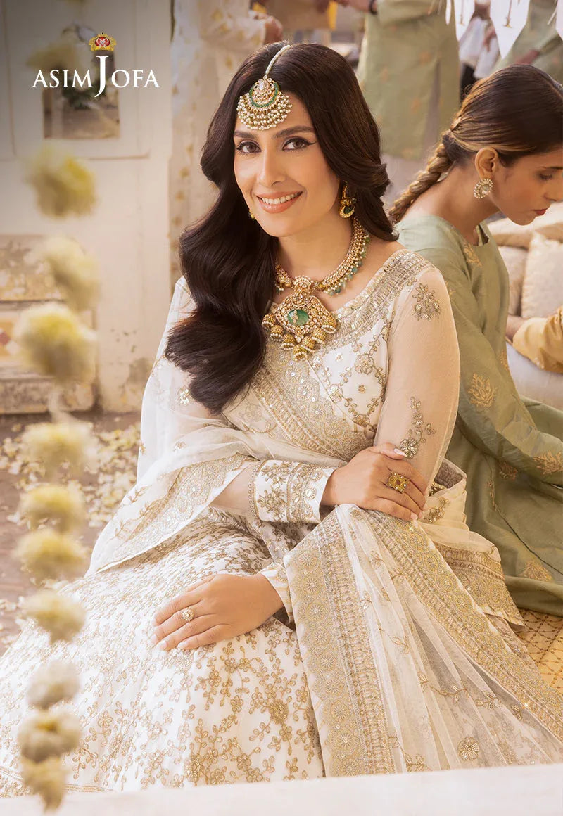 Shehnai by Asim Jofa Embroidered Net 3Pc Suit AJSH-03 - Aqsa Fabrics