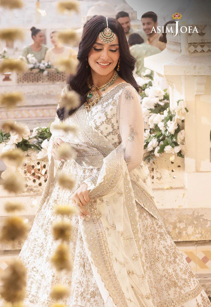 Shehnai by Asim Jofa Embroidered Net 3Pc Suit AJSH-03 - Aqsa Fabrics