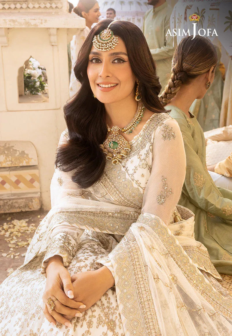 Shehnai by Asim Jofa Embroidered Net 3Pc Suit AJSH-03 - Aqsa Fabrics