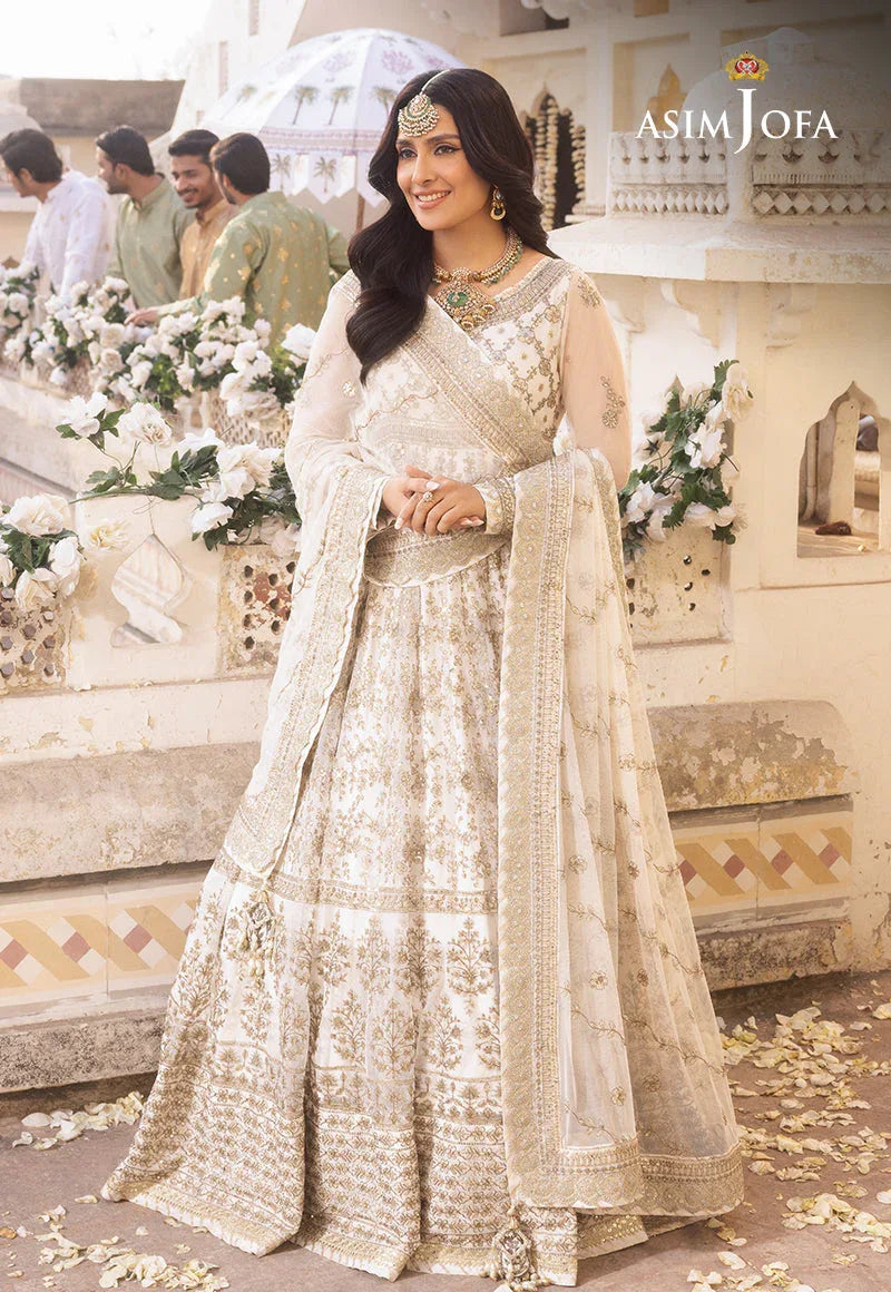 Shehnai by Asim Jofa Embroidered Net 3Pc Suit AJSH-03 - Aqsa Fabrics