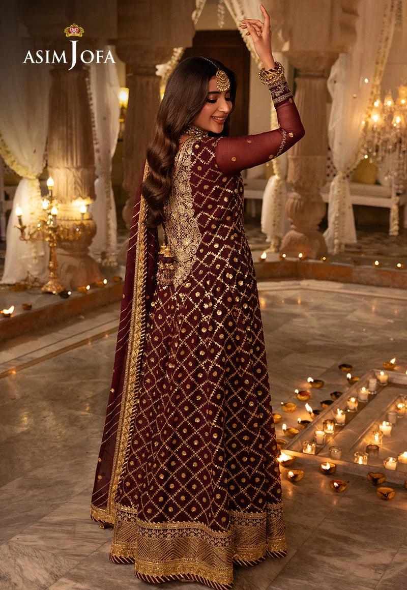 Shehnai by Asim Jofa Embroidered Net 3Pc Suit AJSH-04 - Aqsa Fabrics