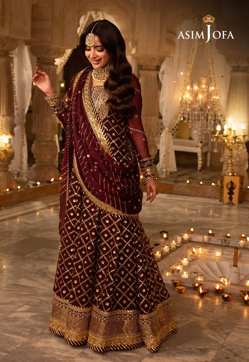Shehnai by Asim Jofa Embroidered Net 3Pc Suit AJSH-04 - Aqsa Fabrics