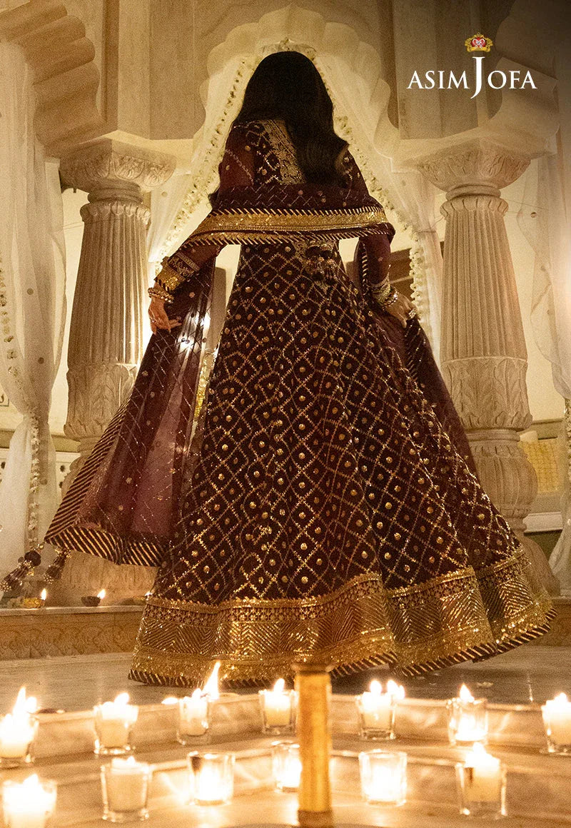 Shehnai by Asim Jofa Embroidered Net 3Pc Suit AJSH-04 - Aqsa Fabrics