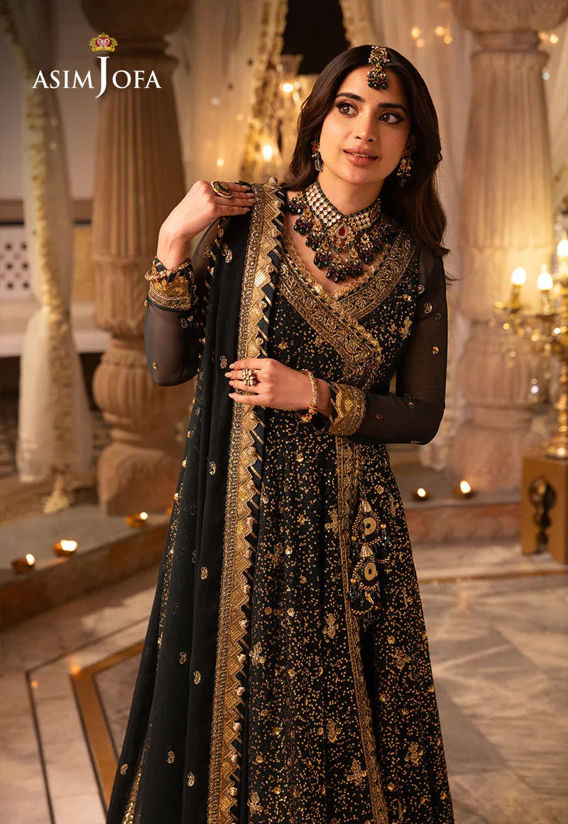 Shehnai by Asim Jofa Embroidered Net 3Pc Suit AJSH-05 - Aqsa Fabrics