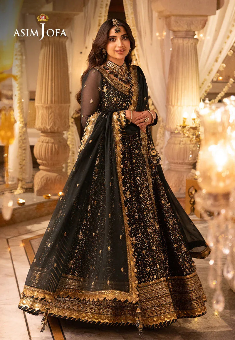 Shehnai by Asim Jofa Embroidered Net 3Pc Suit AJSH-05 - Aqsa Fabrics