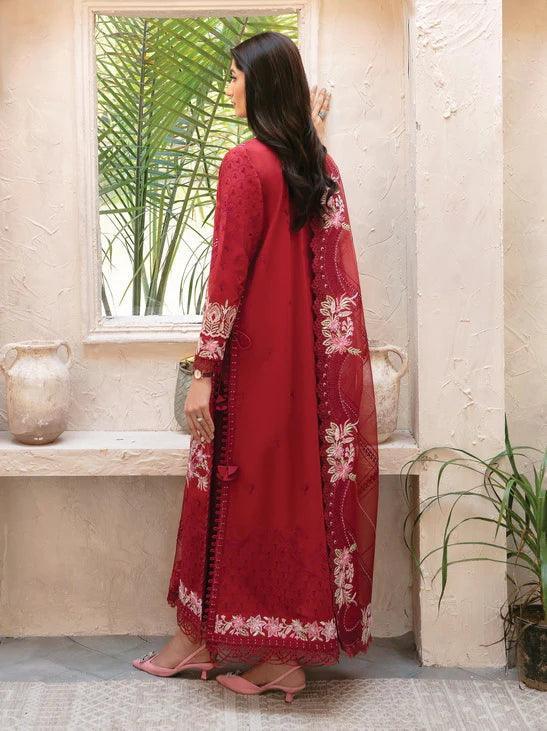 Afrozeh Cascade Embroidered Luxury Lawn 3Pc Suit - Emery - Aqsa Fabrics