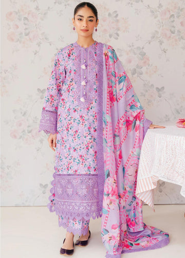 Afrozeh The Floral Charm Embroidered Lawn 3Pc Suit AL-24-V1-09 - Aqsa Fabrics