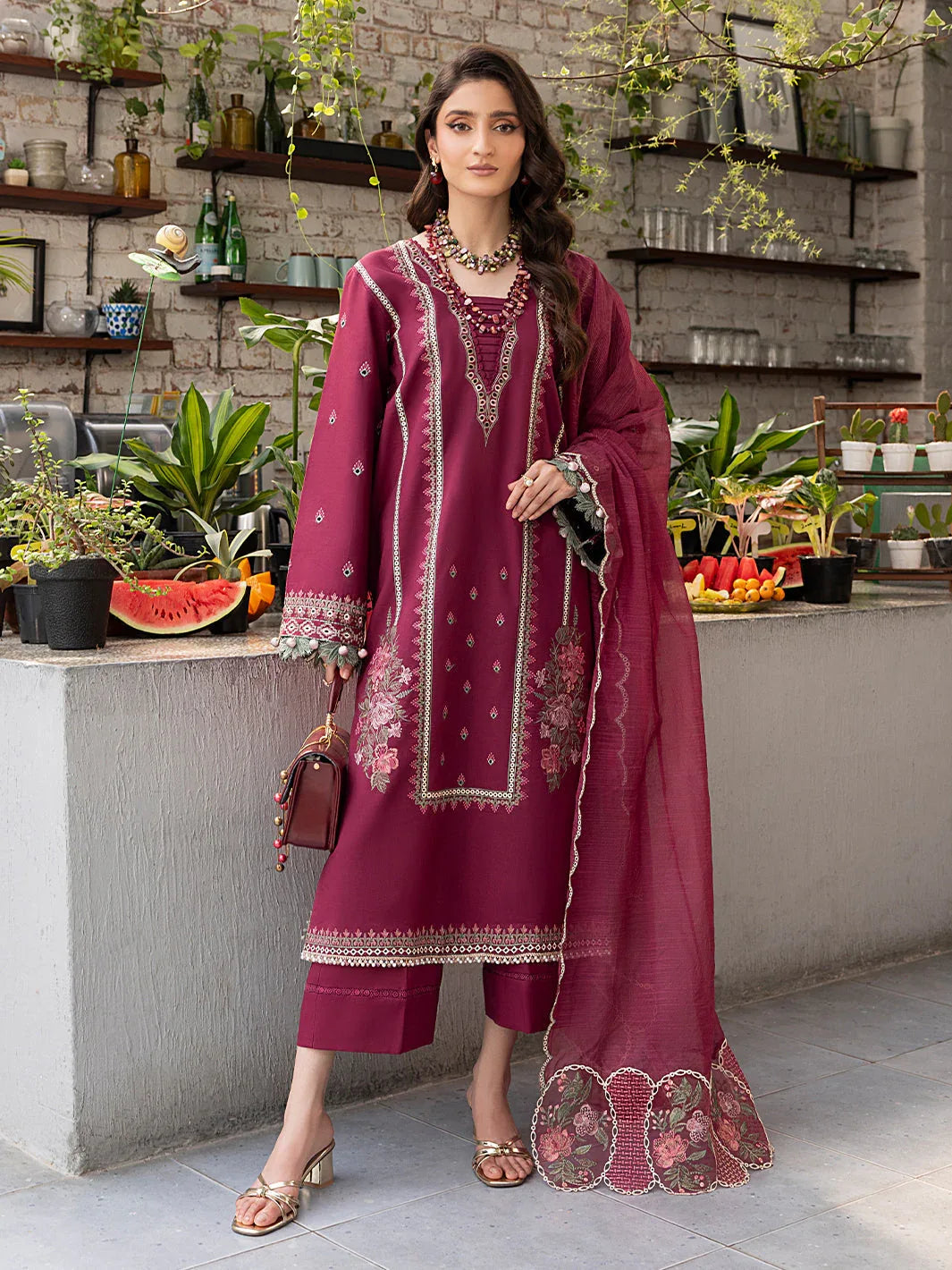 Izel | Meadow Muse Embroidered Lawn 25 | ALOURA - Aqsa Fabrics