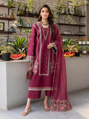Izel | Meadow Muse Embroidered Lawn 25 | ALOURA - Aqsa Fabrics