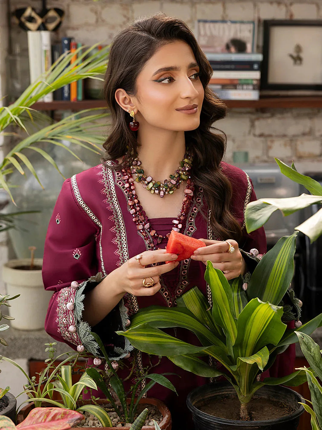 Izel | Meadow Muse Embroidered Lawn 25 | ALOURA - Aqsa Fabrics