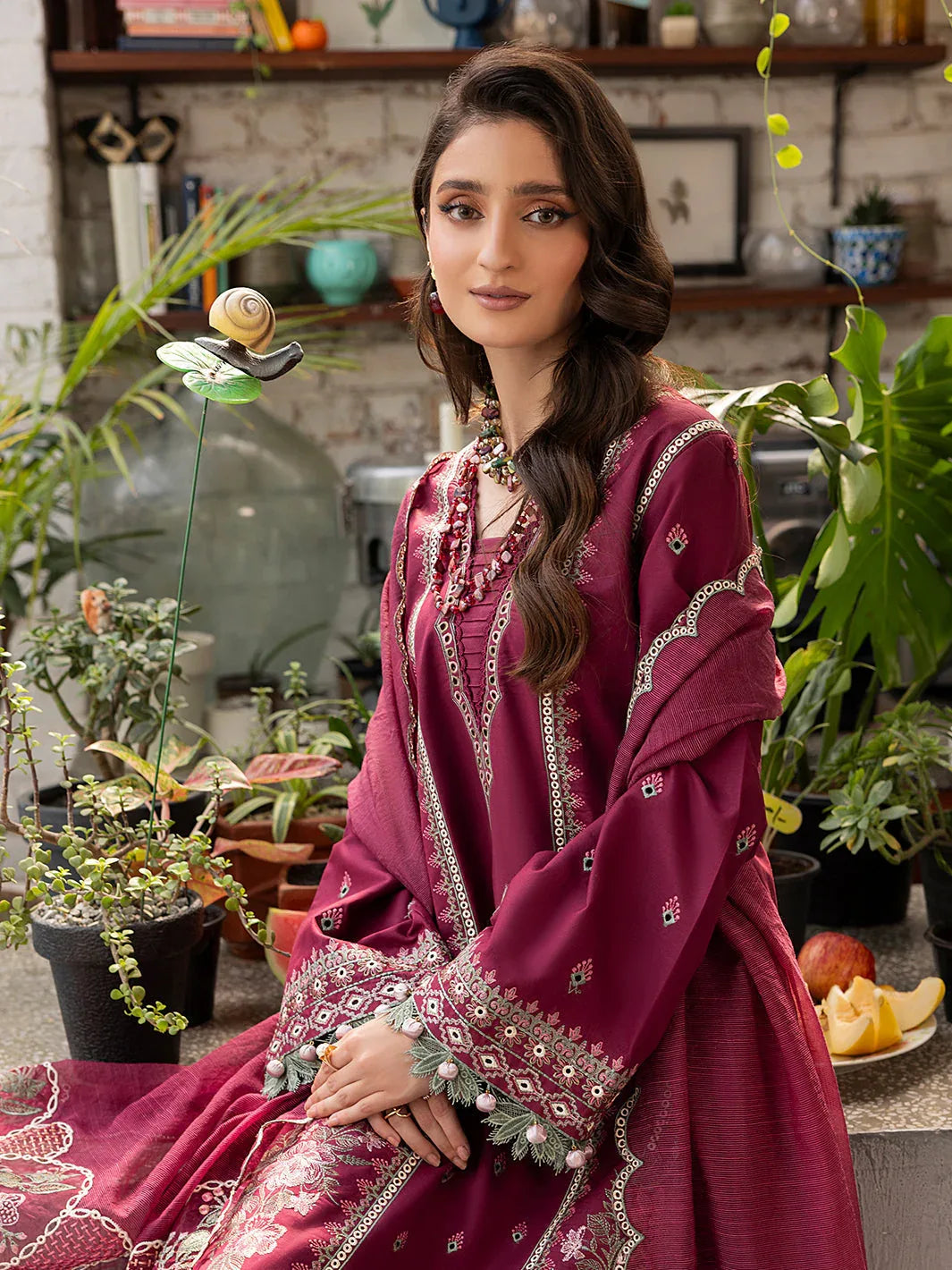 Izel | Meadow Muse Embroidered Lawn 25 | ALOURA - Aqsa Fabrics