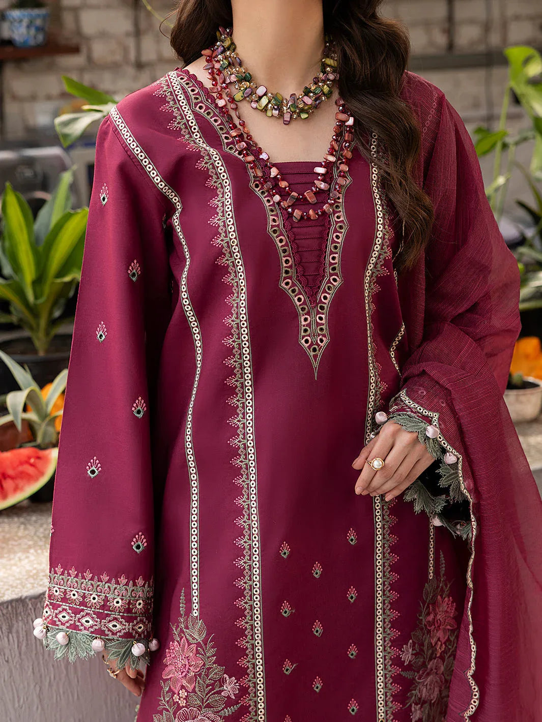 Izel | Meadow Muse Embroidered Lawn 25 | ALOURA - Aqsa Fabrics