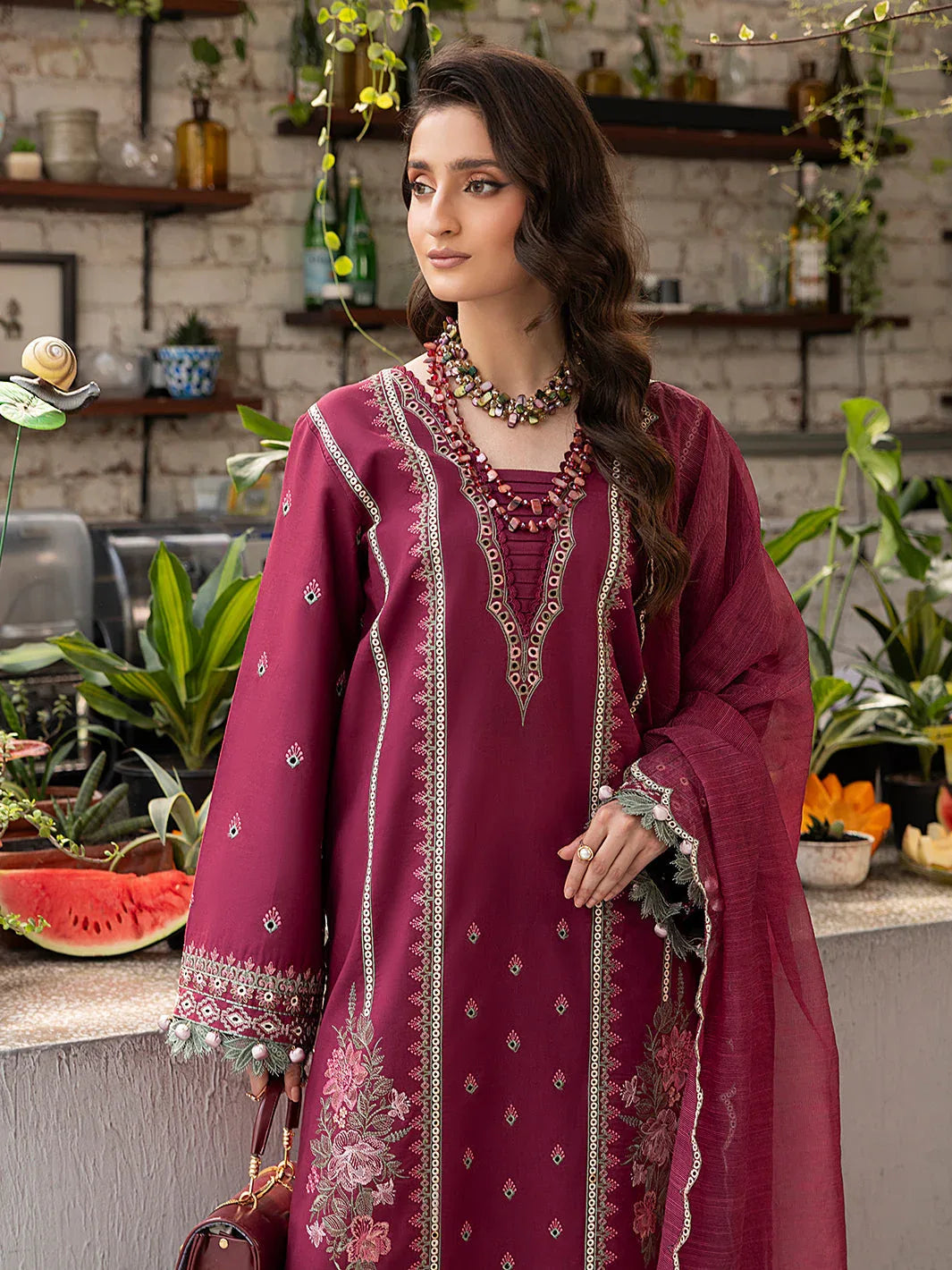 Izel | Meadow Muse Embroidered Lawn 25 | ALOURA - Aqsa Fabrics