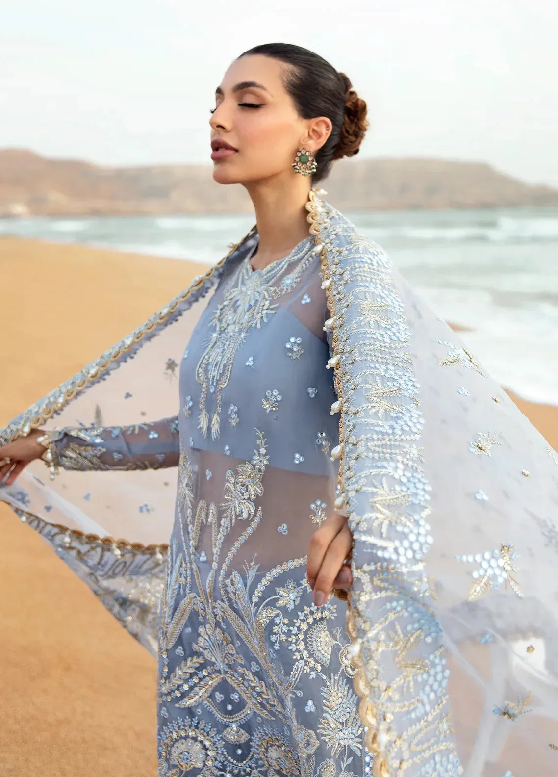Dastangoi by Afrozeh Wedding Formals 3Pc Suit AWE-01 Nashmia - Aqsa Fabrics