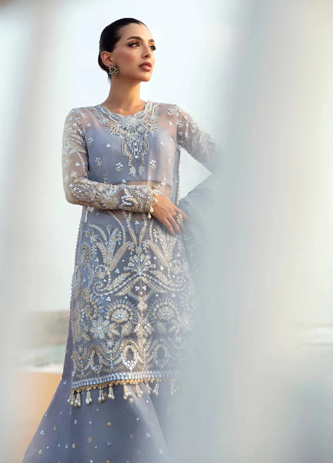 Dastangoi by Afrozeh Wedding Formals 3Pc Suit AWE-01 Nashmia - Aqsa Fabrics