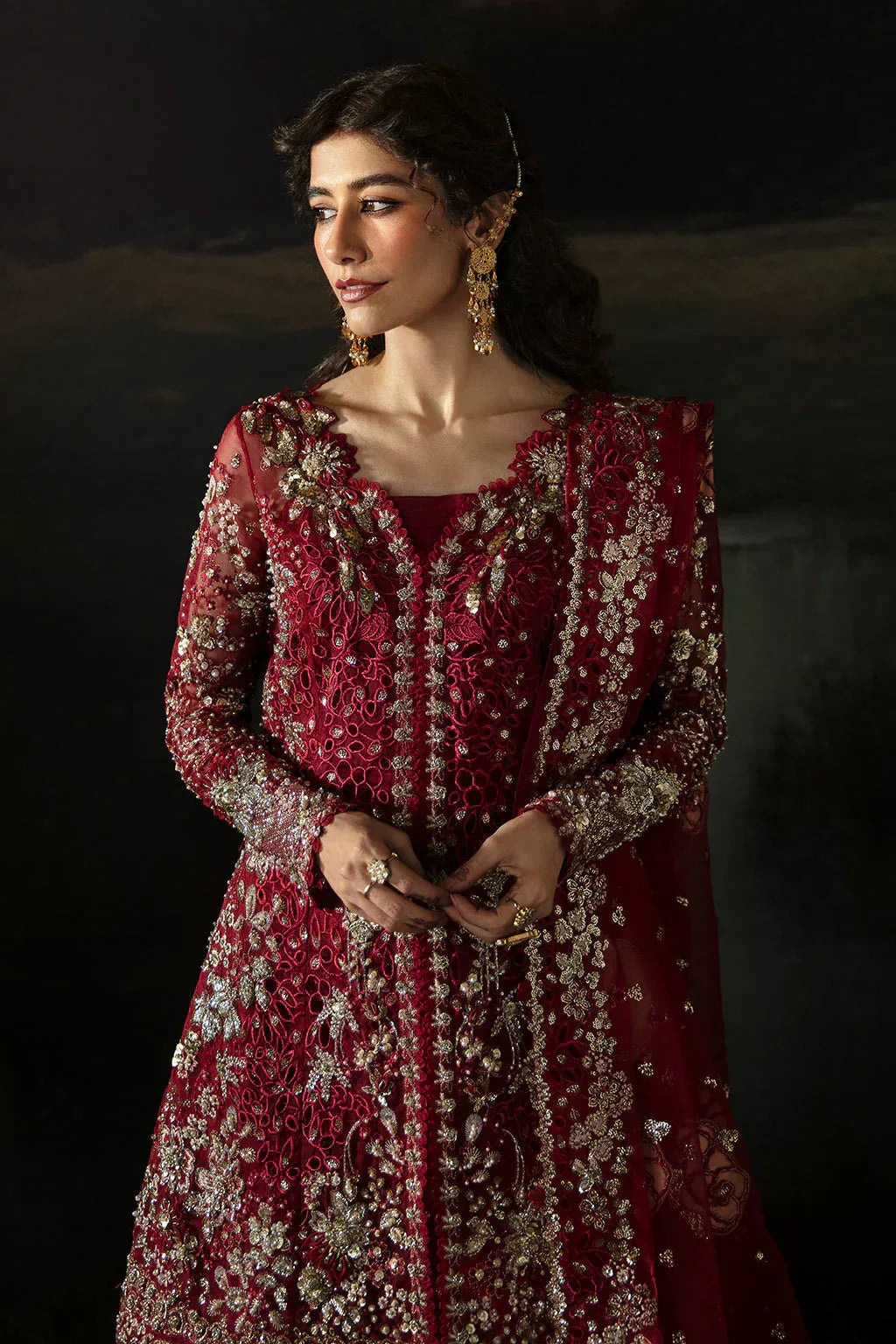 Hayat by Afrozeh Embroidered Organza 3Pc Suit AFH-24-07 ABEER - Aqsa Fabrics