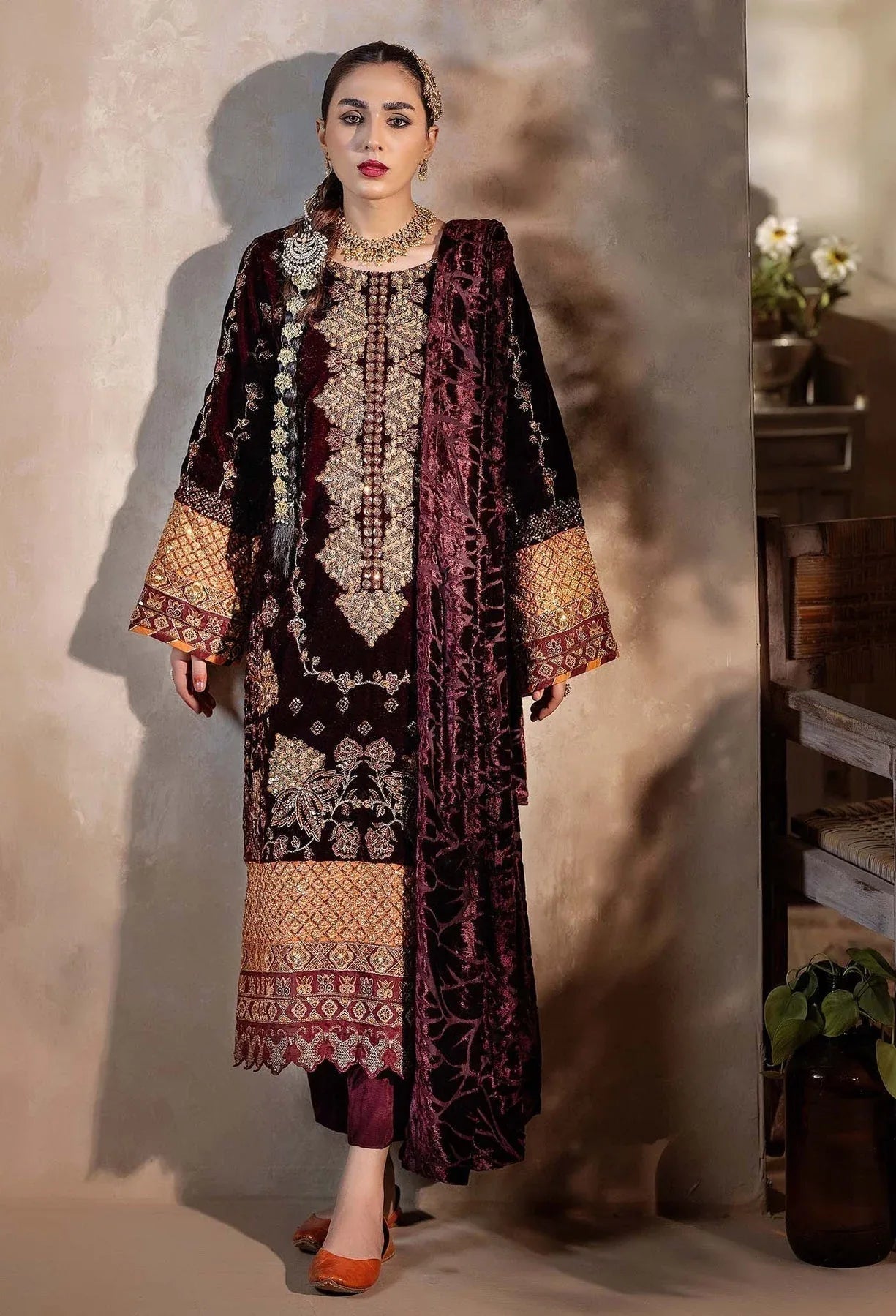 Adans Libas | Plachi Luxury Formals 24 | PLACHI 4449 - Aqsa Fabrics