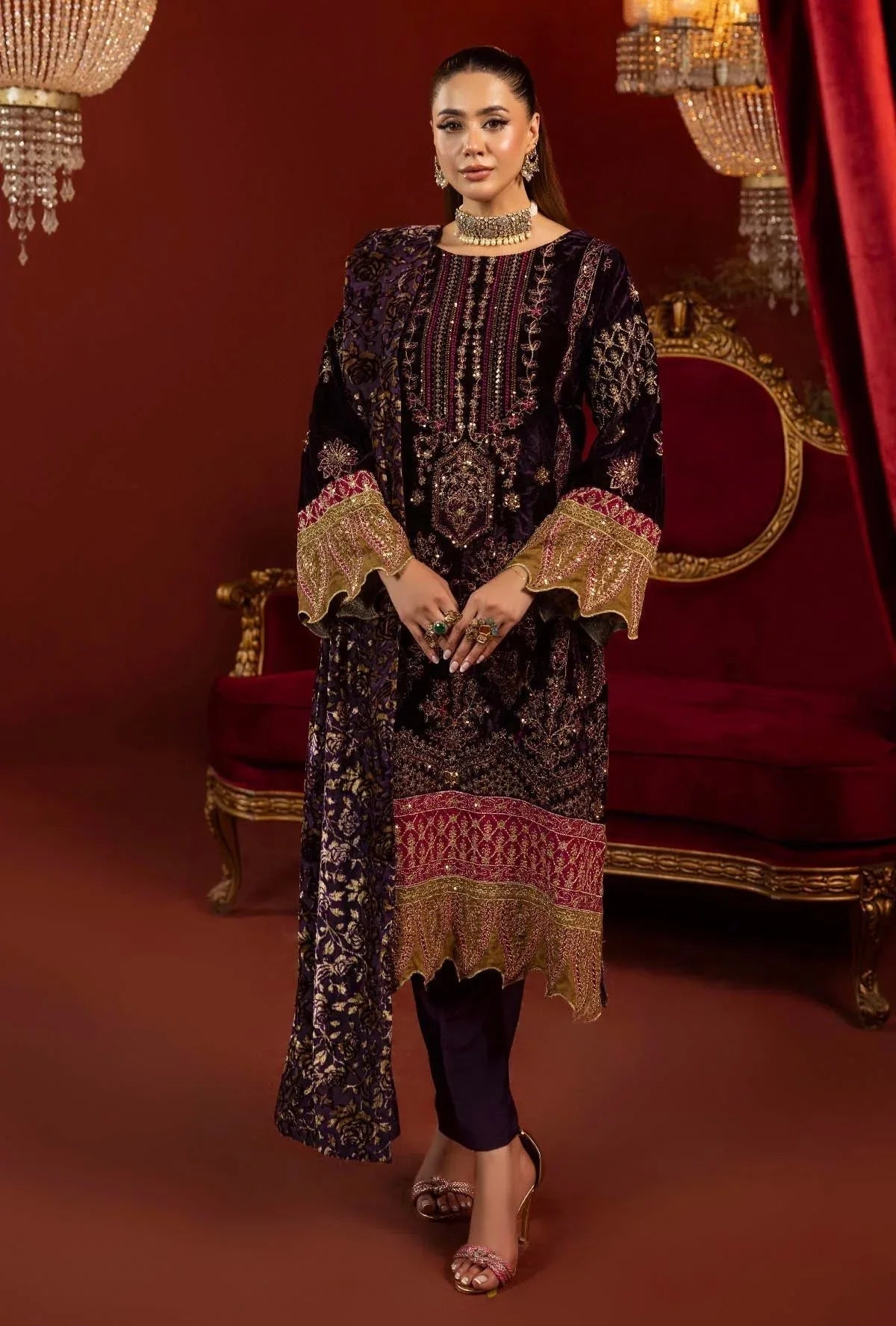 Adans Libas | Plachi Luxury Formals 24 | PLACHI 1417 - Aqsa Fabrics