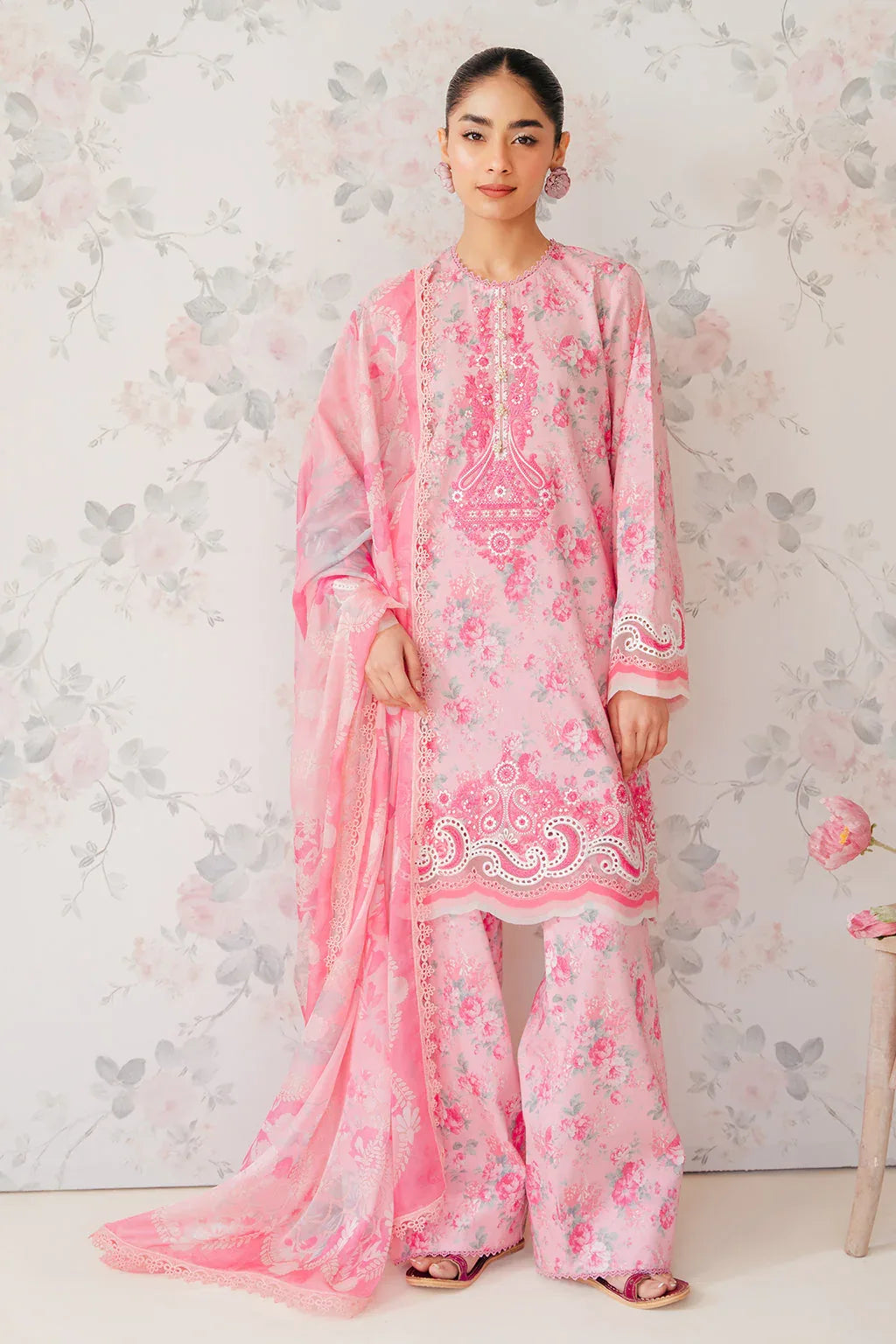Afrozeh | The Floral Charm | Begonia - Aqsa Fabrics