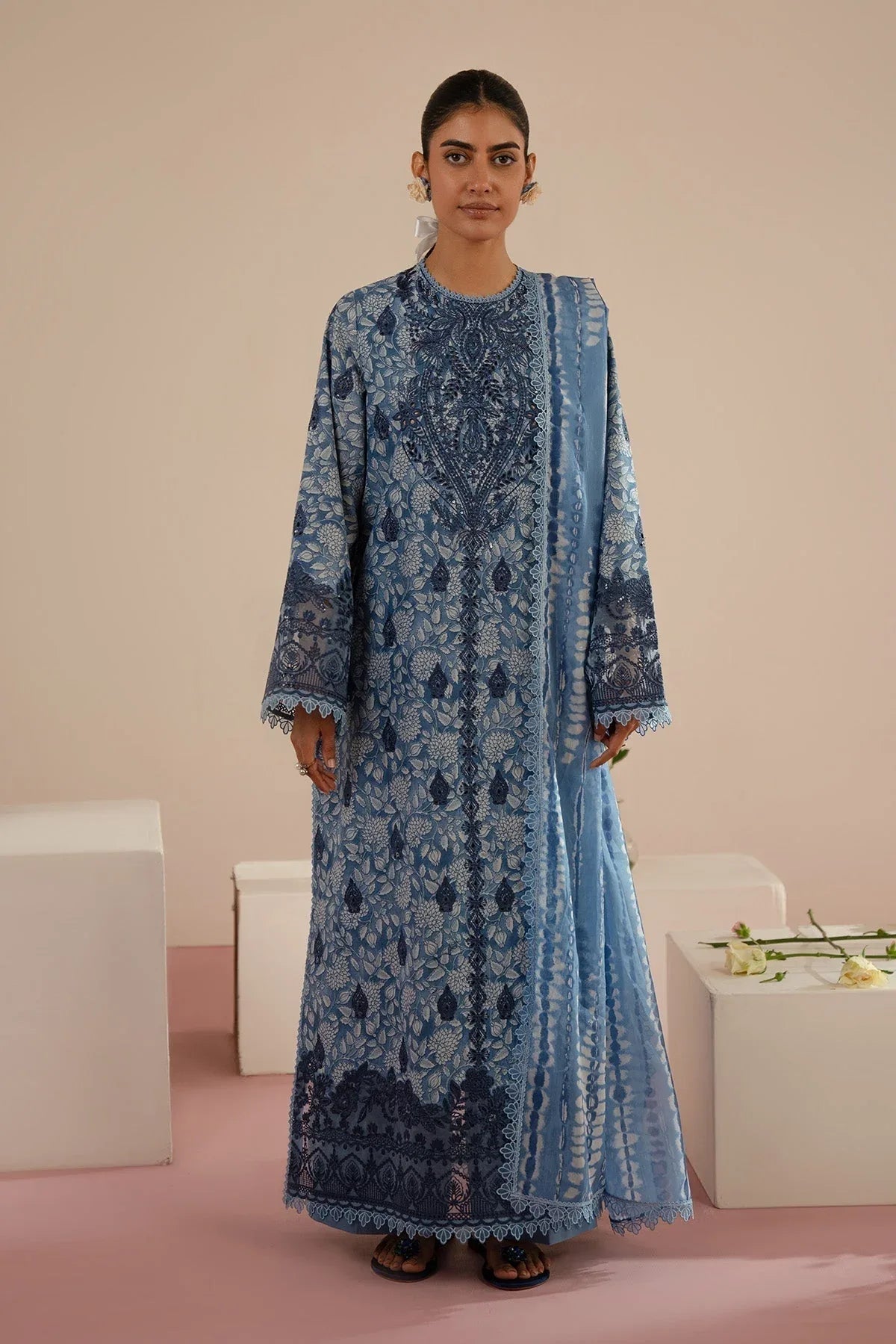 Afrozeh | Floral Charm 25 | Kalina - Aqsa Fabrics