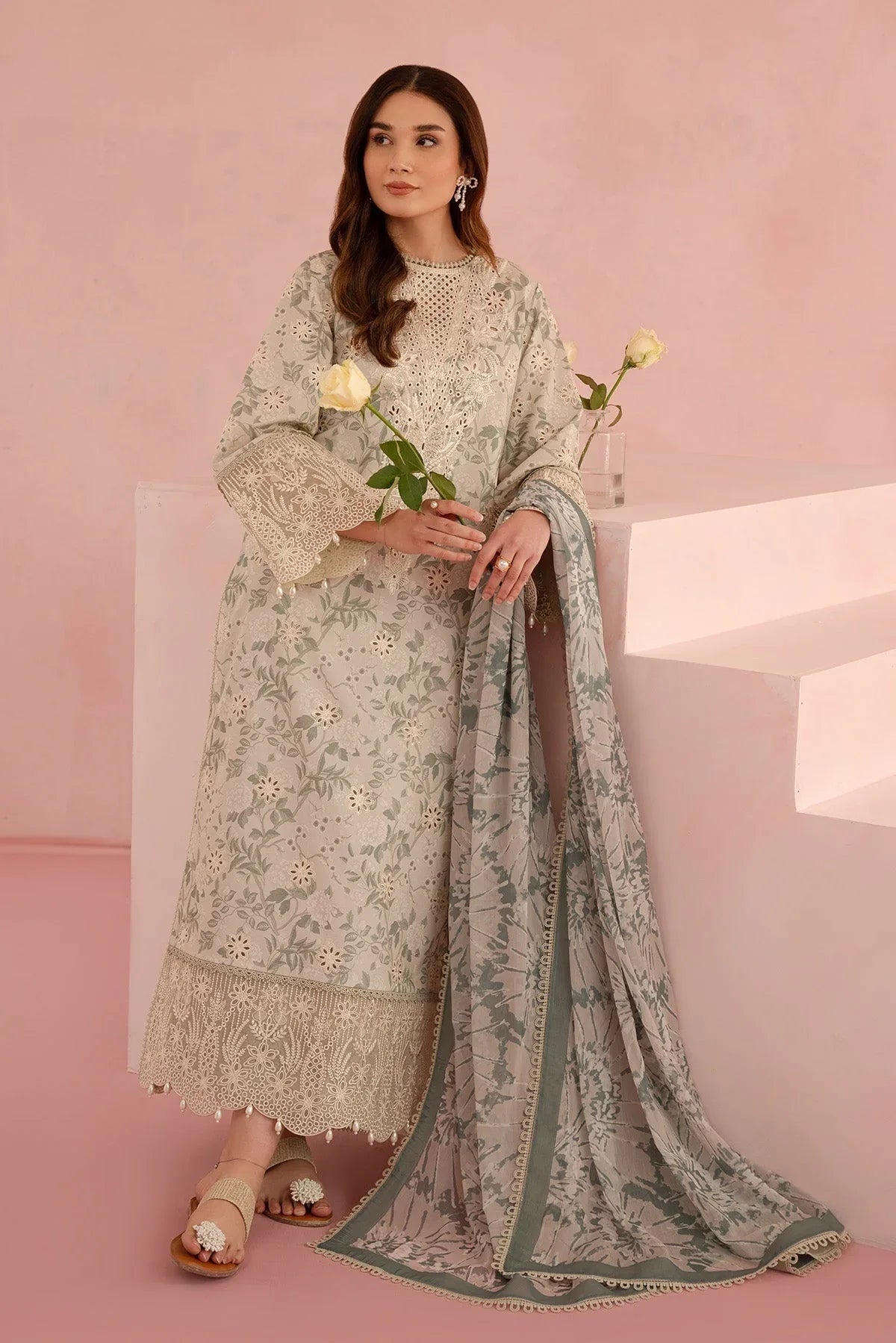 Afrozeh | Floral Charm 25 | Kylon - Aqsa Fabrics
