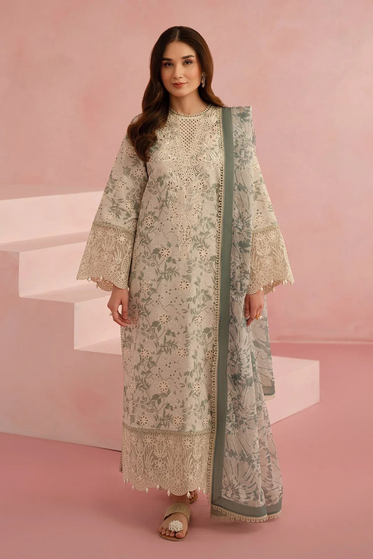Afrozeh | Floral Charm 25 | Kylon - Aqsa Fabrics