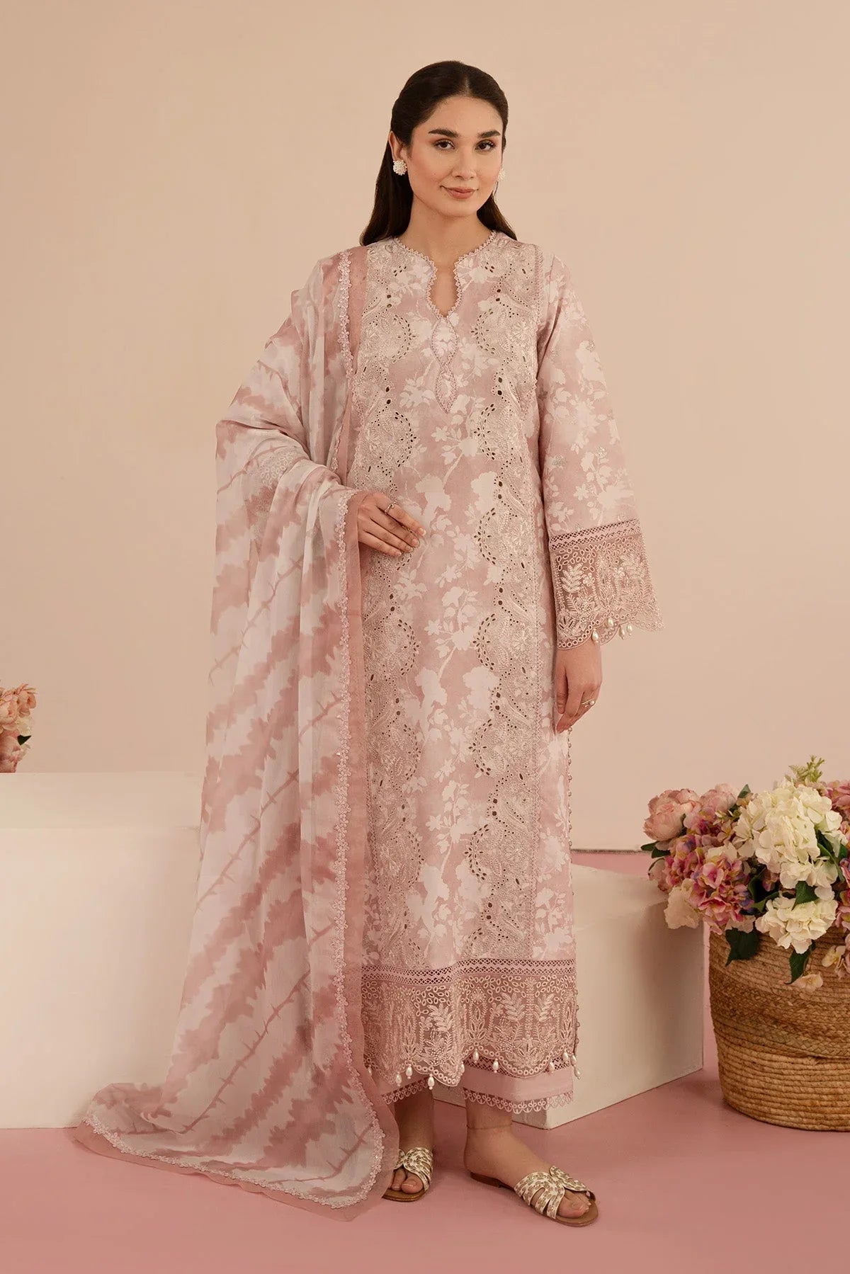 Afrozeh | Floral Charm 25 | Myrtle - Aqsa Fabrics