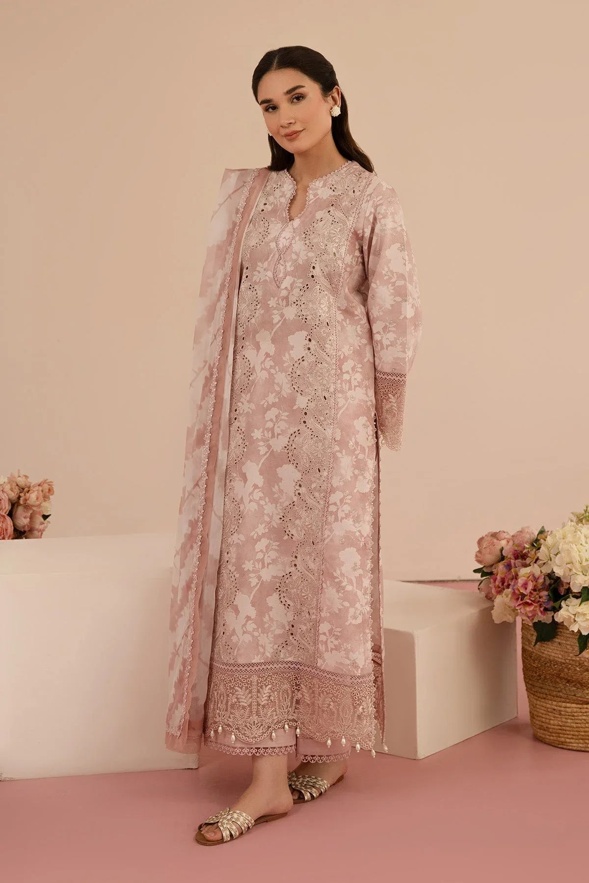 Afrozeh | Floral Charm 25 | Myrtle - Aqsa Fabrics