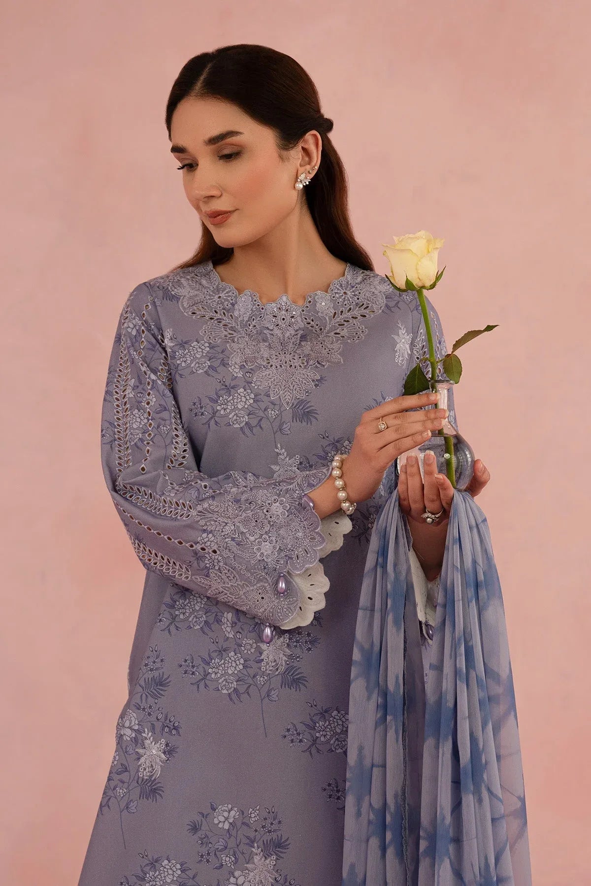 Afrozeh | Floral Charm 25 | Columbine - Aqsa Fabrics