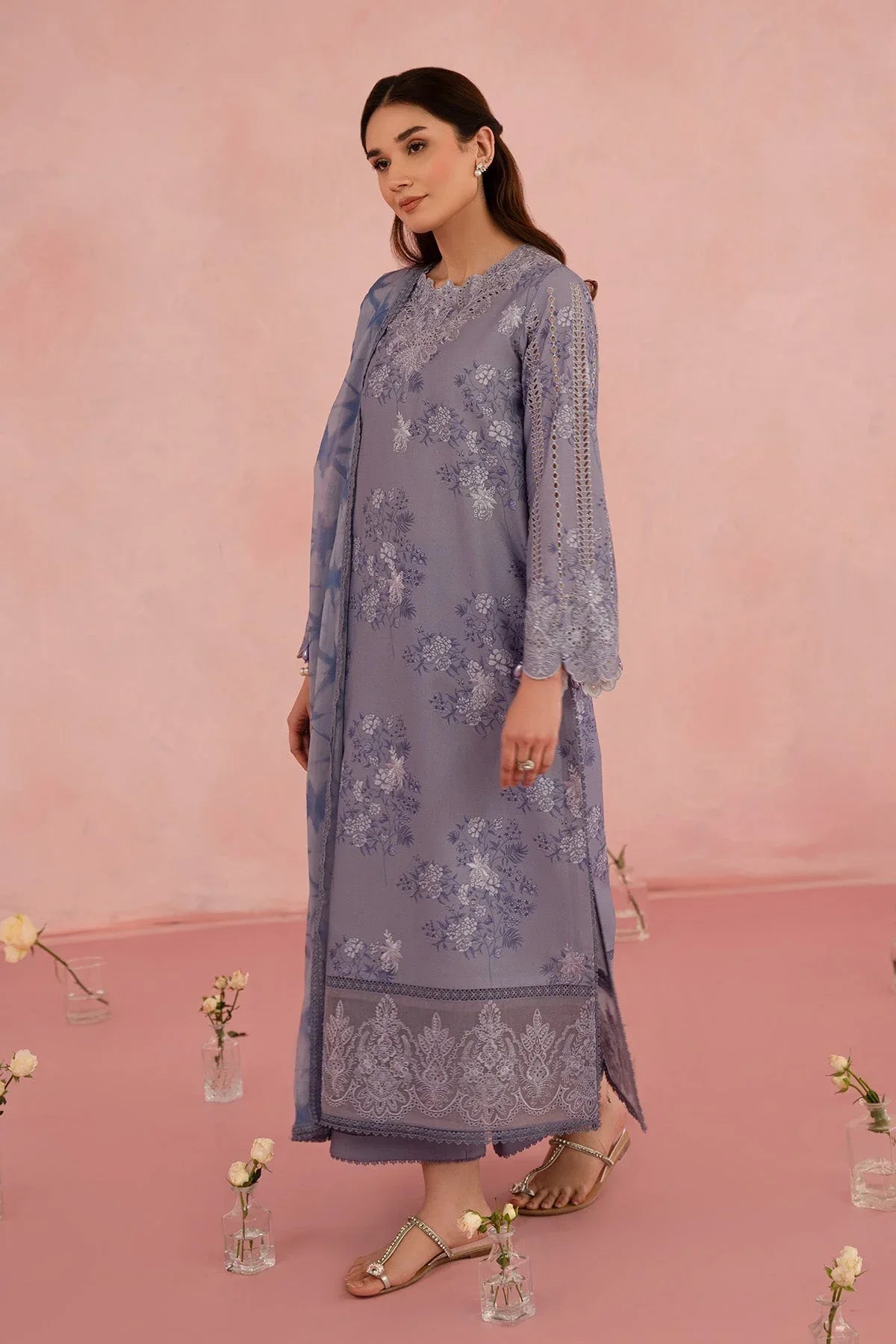 Afrozeh | Floral Charm 25 | Columbine - Aqsa Fabrics