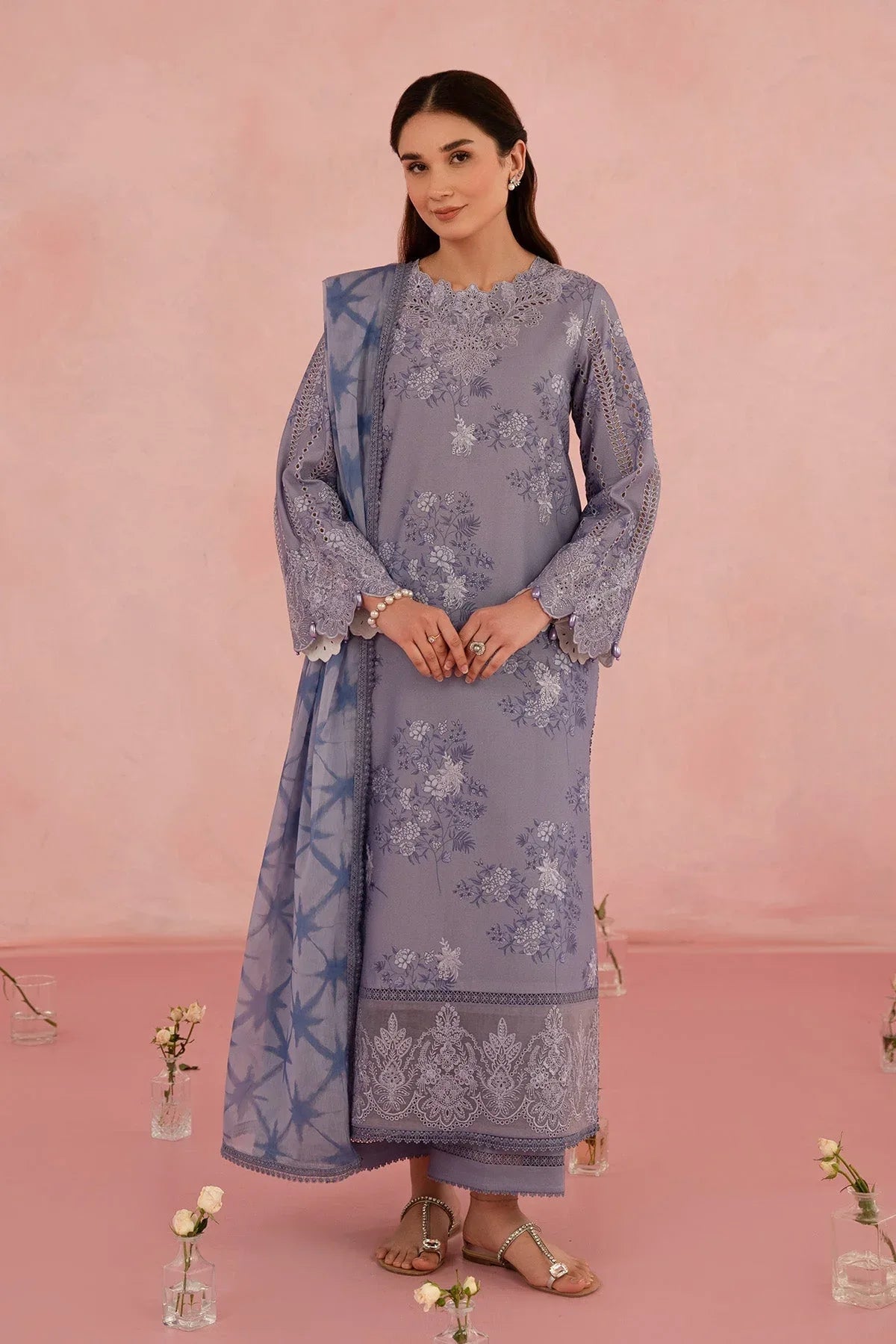 Afrozeh | Floral Charm 25 | Columbine - Aqsa Fabrics