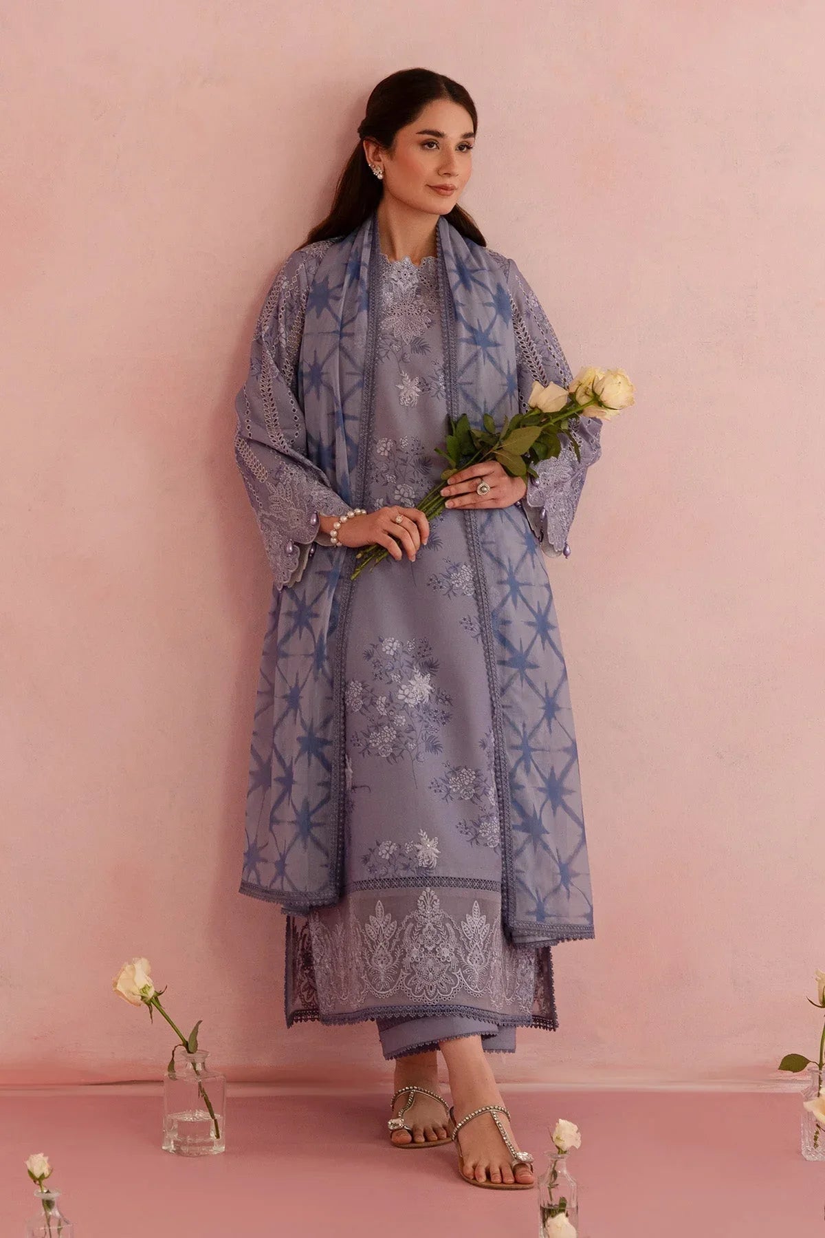 Afrozeh | Floral Charm 25 | Columbine - Aqsa Fabrics