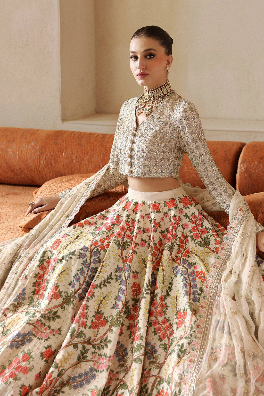 Afrozeh Shehnai Wedding Formal 3Pc Suit AFS-24-09 Gulnar - Aqsa Fabrics