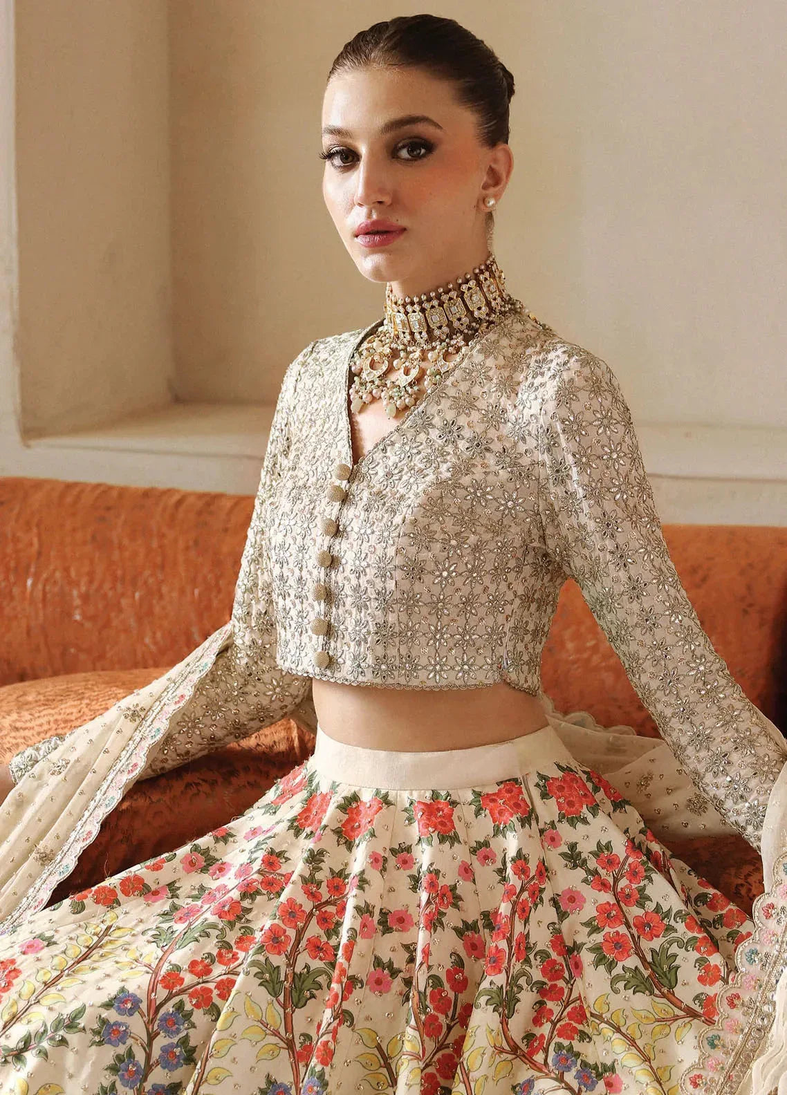 Afrozeh Shehnai Wedding Formal 3Pc Suit AFS-24-09 Gulnar - Aqsa Fabrics