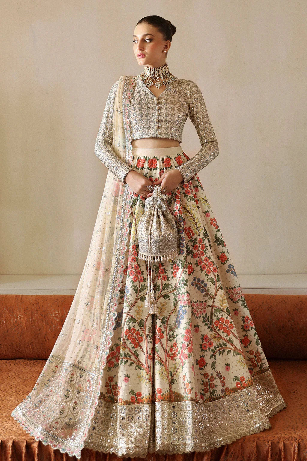 Afrozeh Shehnai Wedding Formal 3Pc Suit AFS-24-09 Gulnar - Aqsa Fabrics