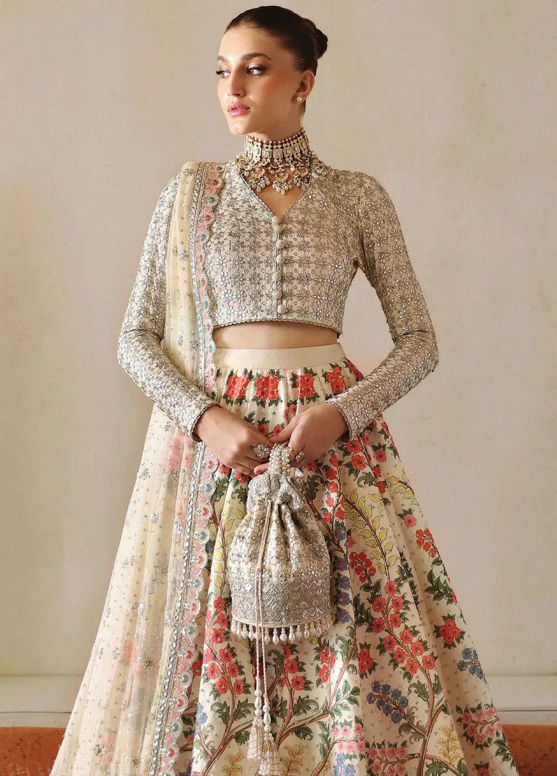 Afrozeh Shehnai Wedding Formal 3Pc Suit AFS-24-09 Gulnar - Aqsa Fabrics