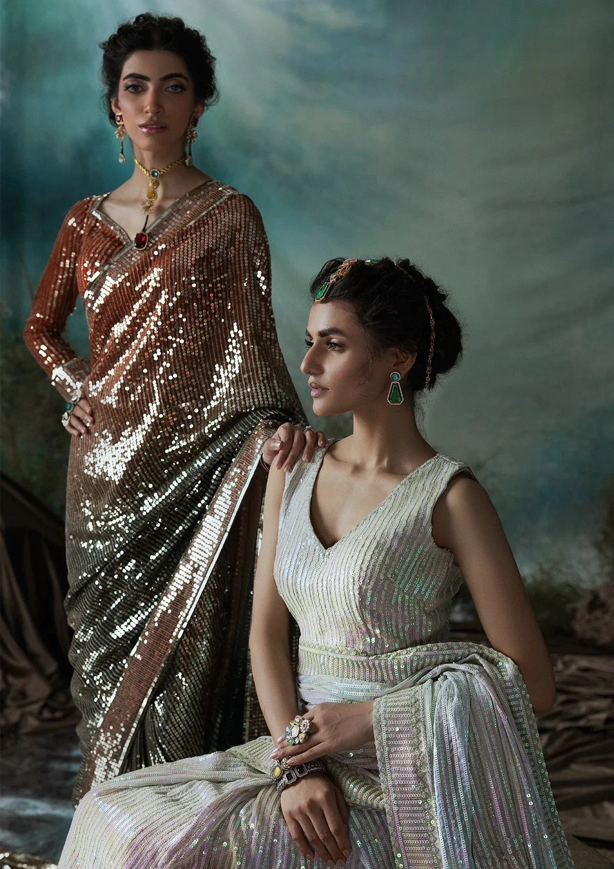 Aik Atelier | Sari Edit 2024 | SARI EDIT '24 VOL. 1 - LOOK 02 - Aqsa Fabrics