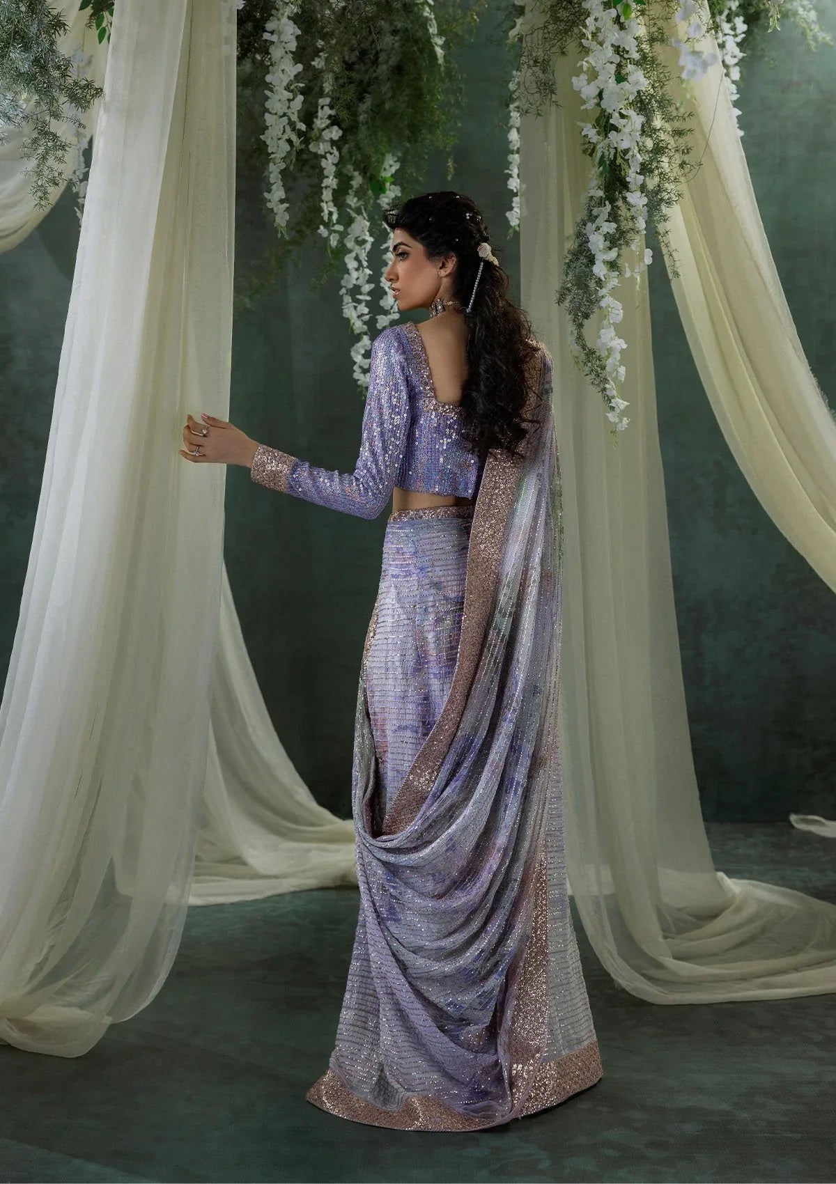 Aik Atelier | Sari Edit 2024 | SARI EDIT '24 VOL. 1 - LOOK 04 - Aqsa Fabrics