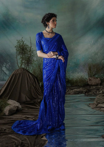Aik Atelier | Sari Edit 2024 | SARI EDIT '24 VOL. 1 - LOOK 05 - Aqsa Fabrics