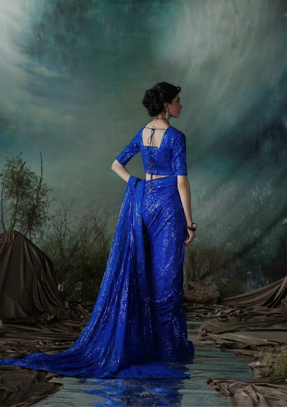 Aik Atelier | Sari Edit 2024 | SARI EDIT '24 VOL. 1 - LOOK 05 - Aqsa Fabrics