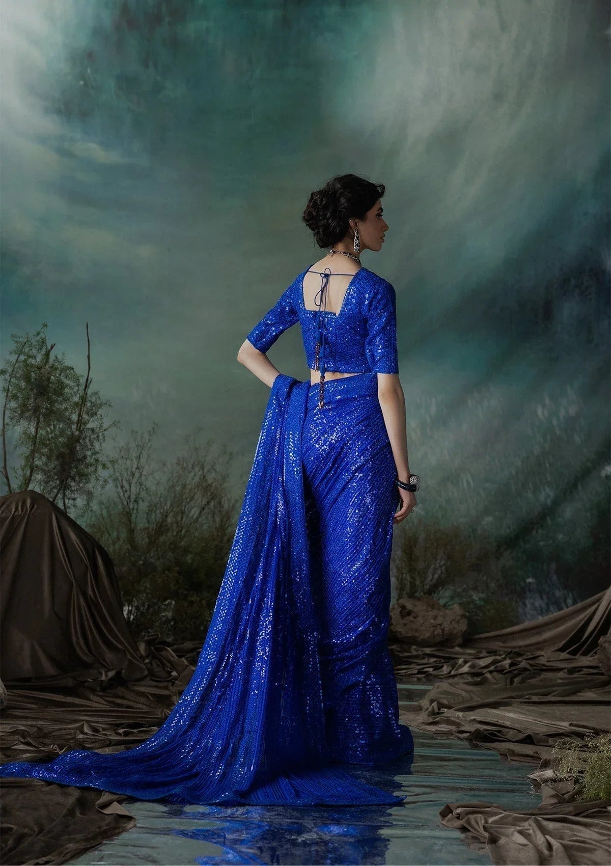 Aik Atelier | Sari Edit 2024 | SARI EDIT '24 VOL. 1 - LOOK 05 - Aqsa Fabrics